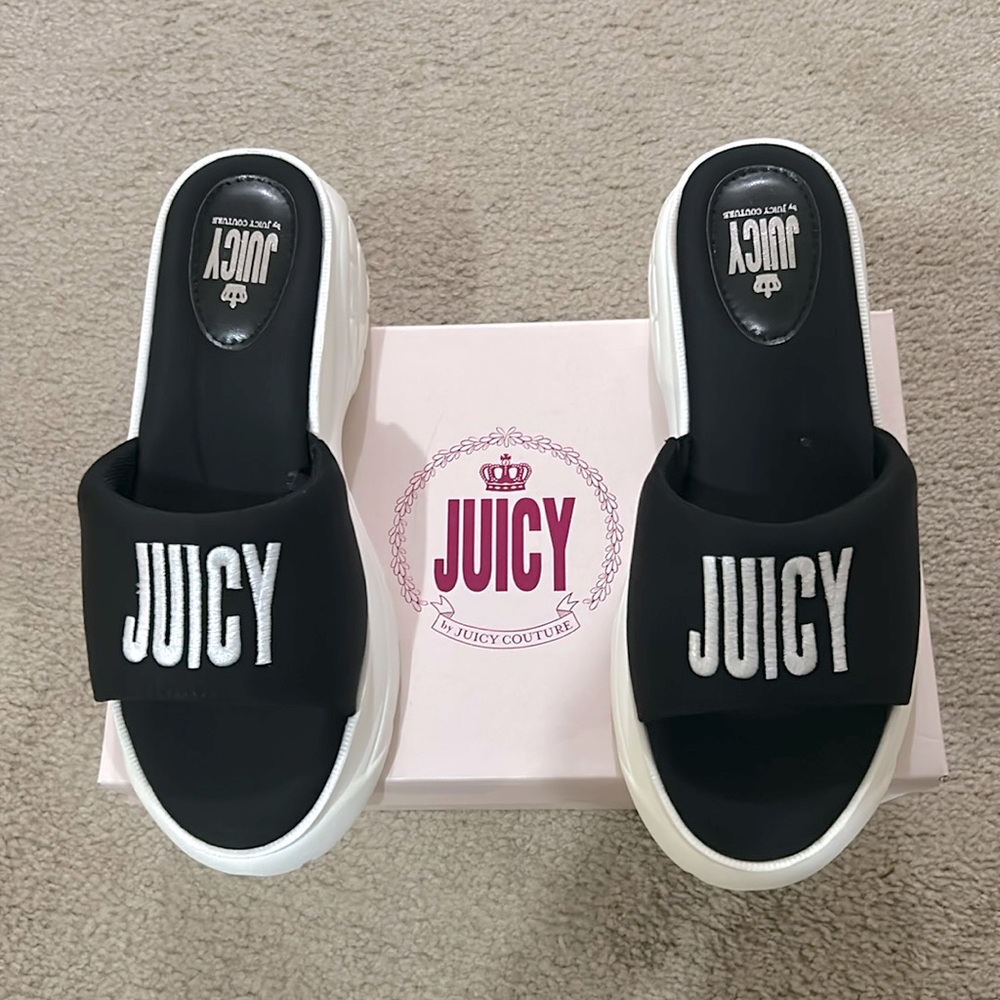 Juicy Couture Orca Black Sandals 9M